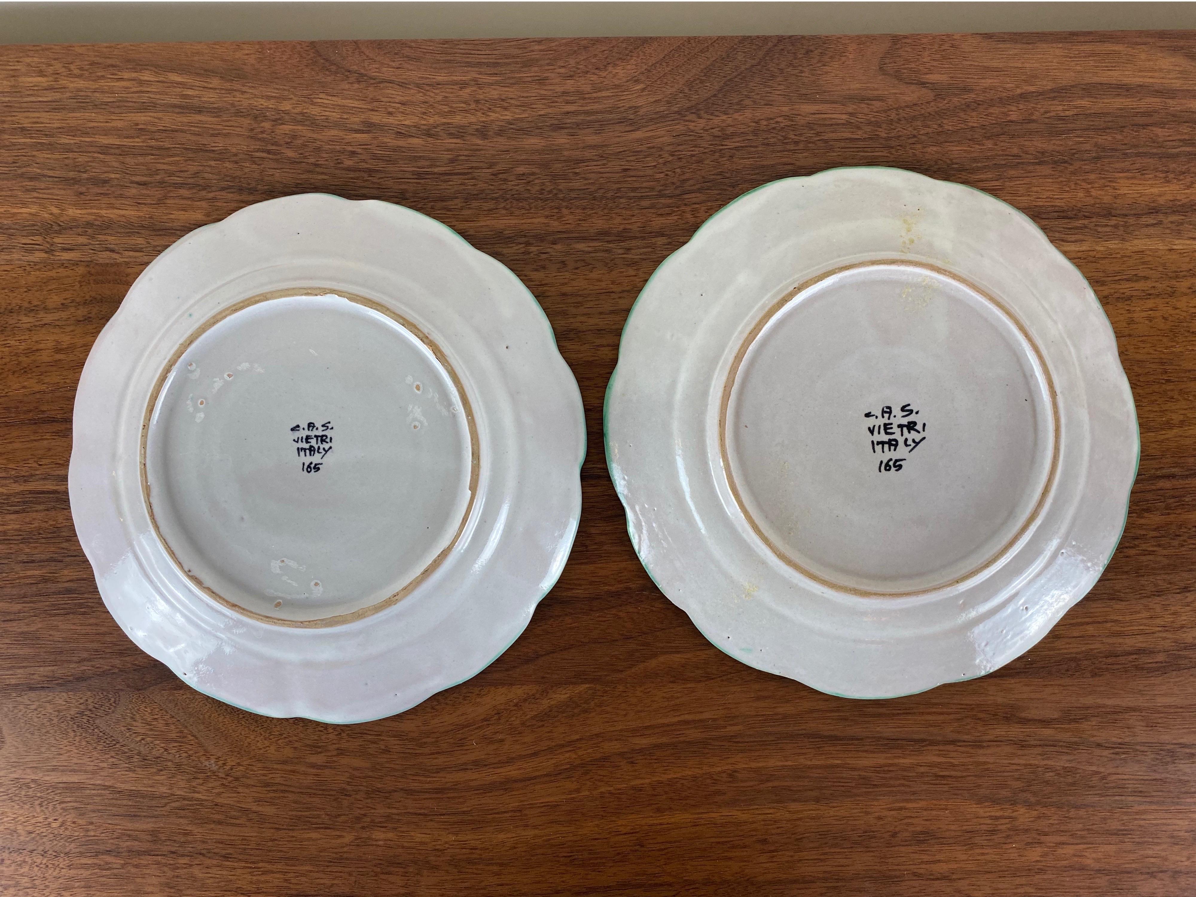 Colorful pair of Mid-Century Modern ceramic plates from Italy.


 Signed CAS Vietri.