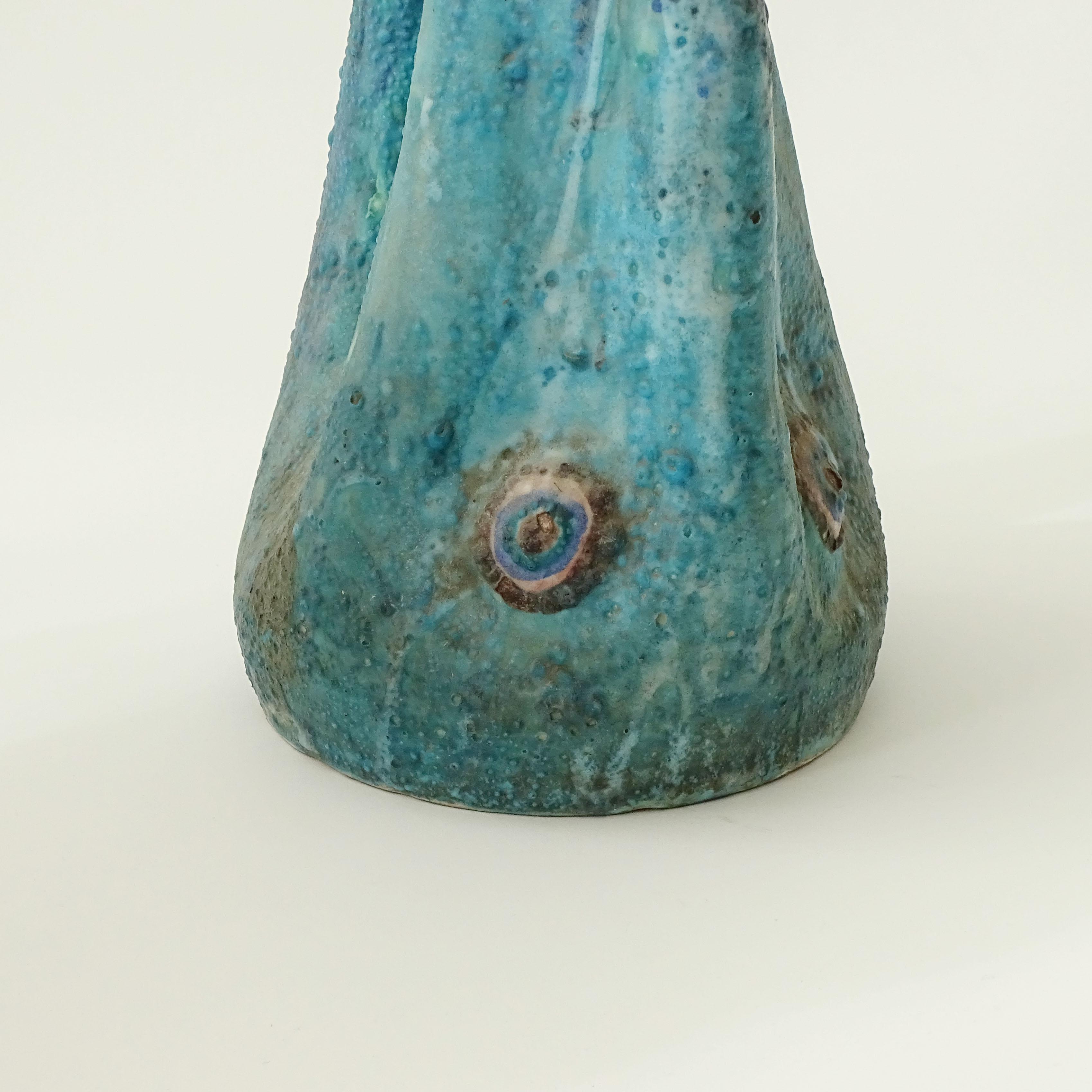 Italian C.A.S Vietri Monumental Grotesque Figural Ceramic Vase. Italy 1950s For Sale