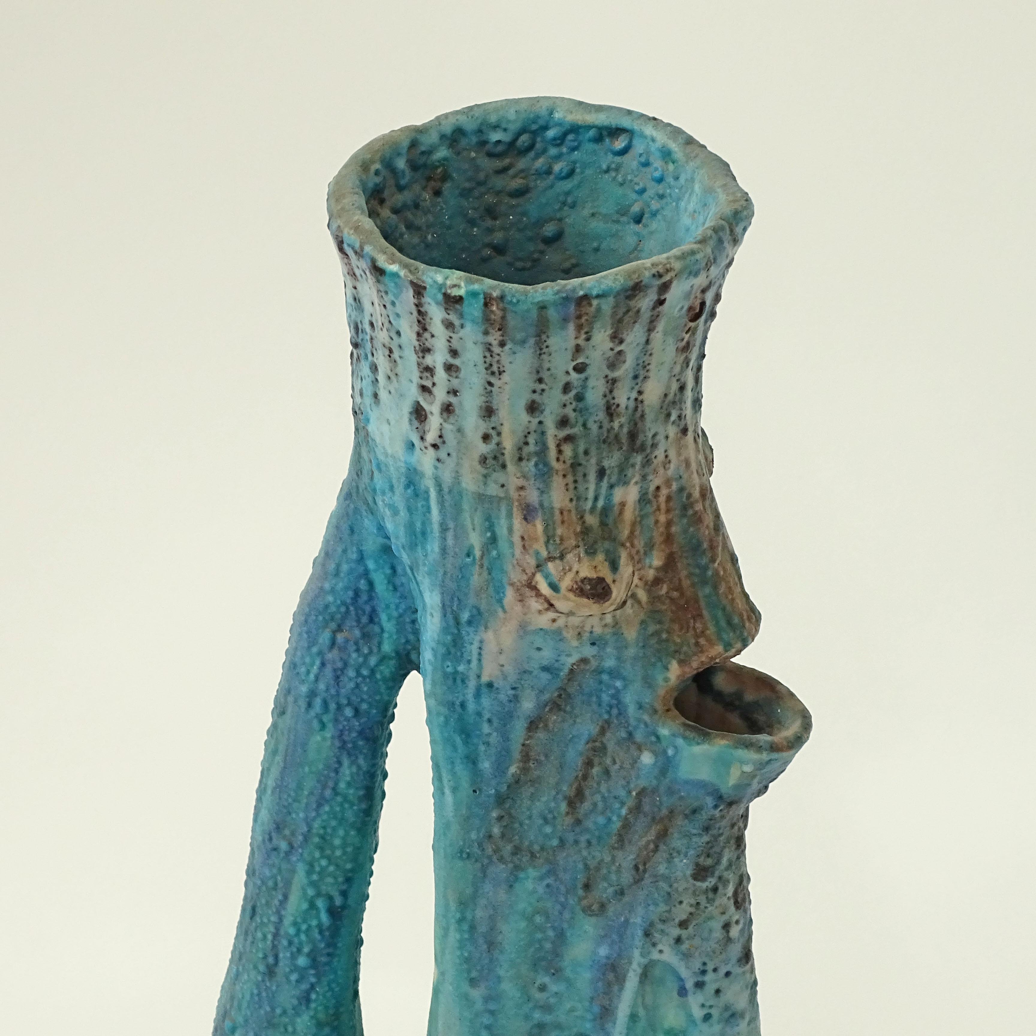 Poterie Vase monumental Grotesque en céramique du C.A.S Vietri. Italie années 1950 en vente