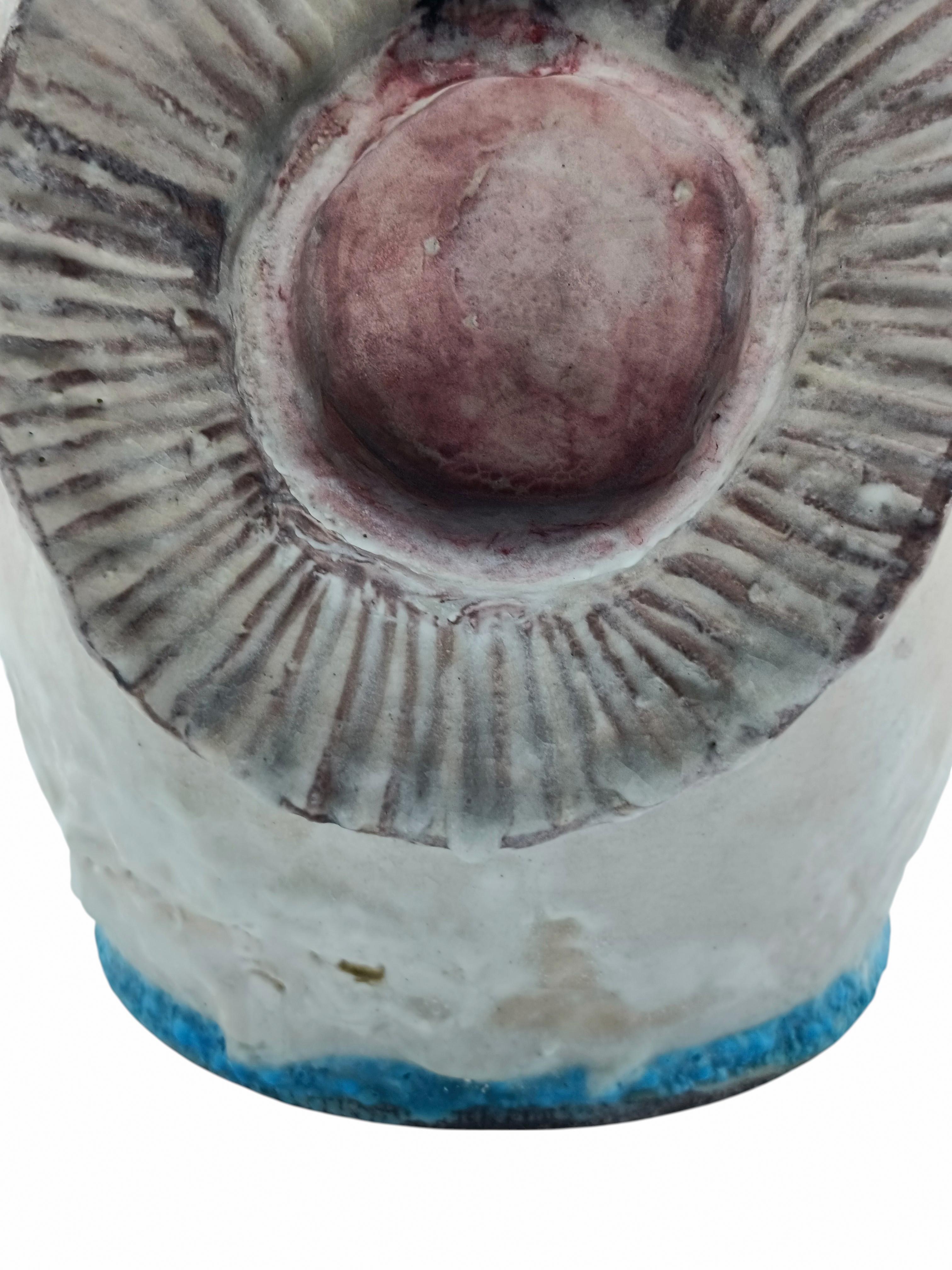 C.A.S. Vietri Raro Vaso Antropomorfo in Ceramica Smaltata, Italia 1950s in vendita 1
