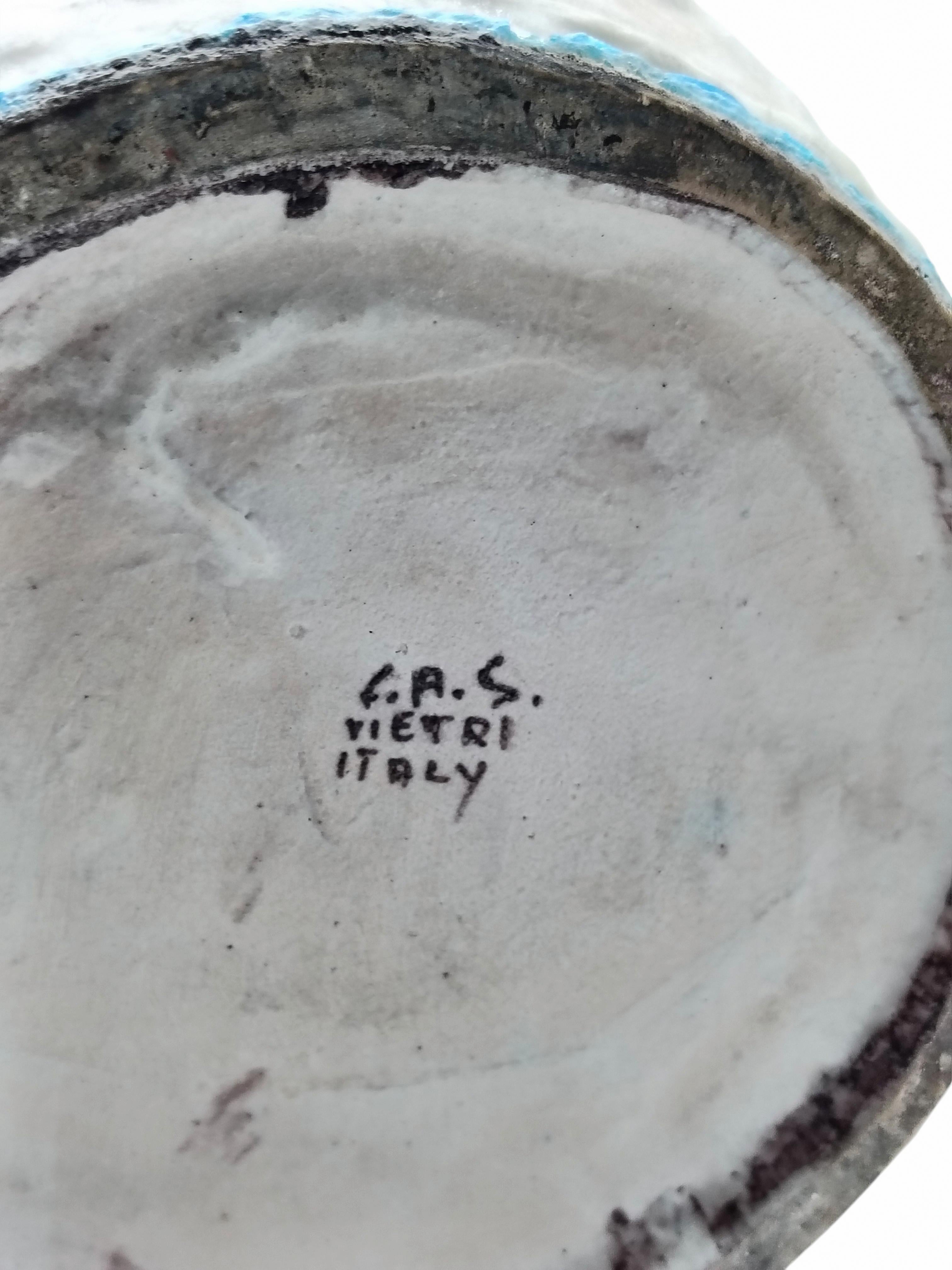 C.A.S. Vietri Raro Vaso Antropomorfo in Ceramica Smaltata, Italia 1950s in vendita 3