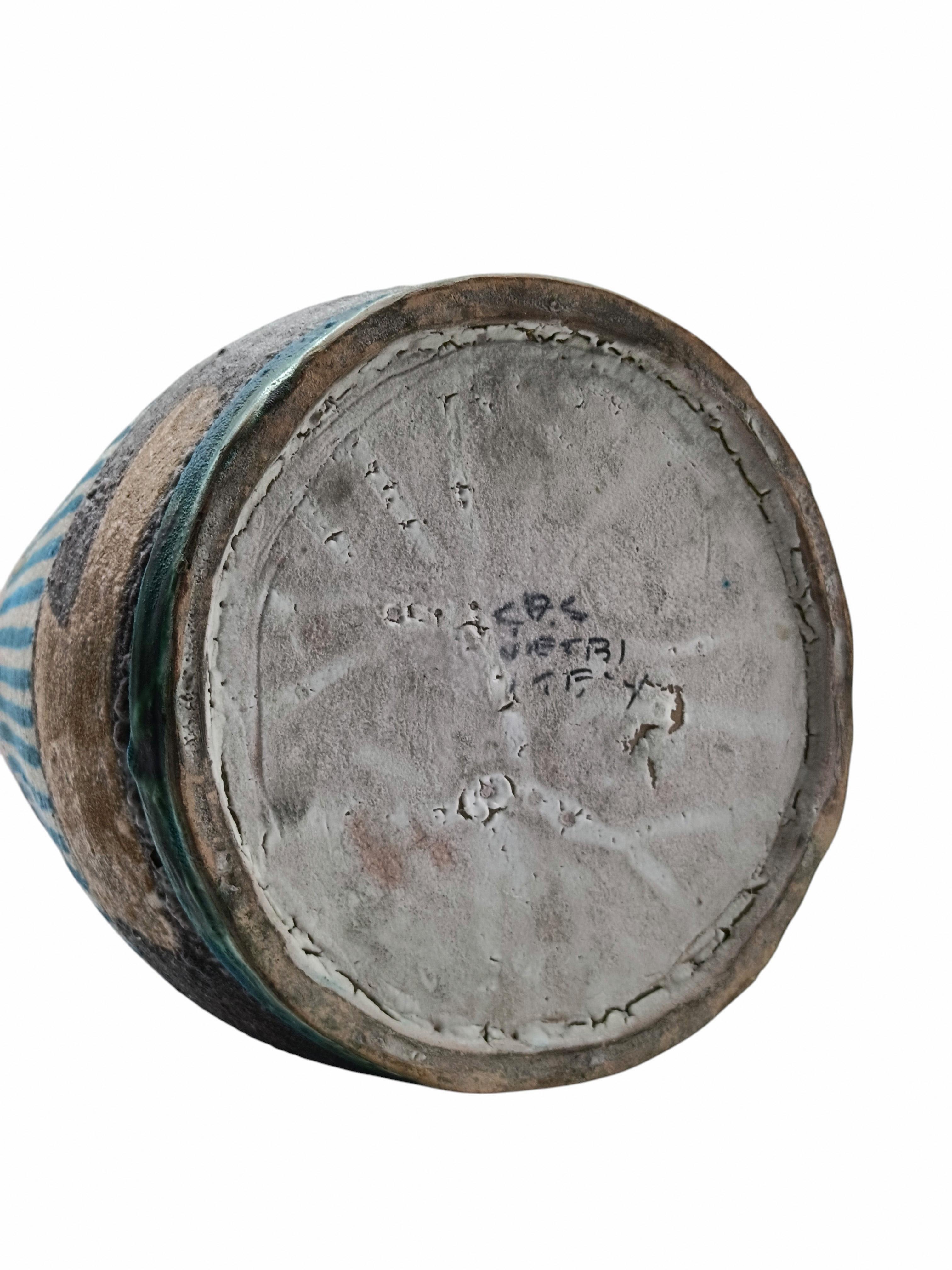 C.A.S. Vietri Vaso Figurativo in Ceramica con Anse, Italia 1960s in vendita 4