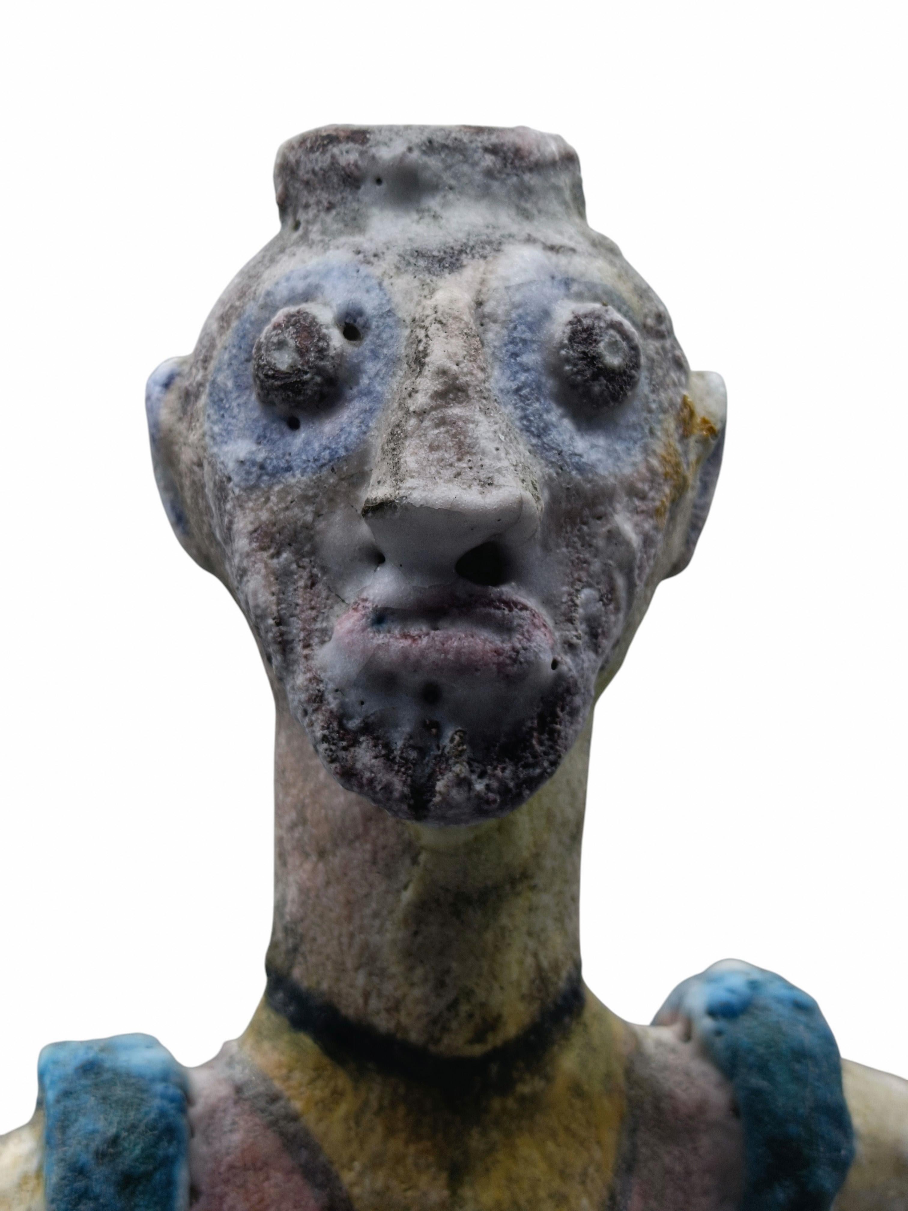 C.A.S. Vietri Vaso Figurativo in Ceramica con Anse, Italia 1960s In condizioni buone in vendita a Naples, IT