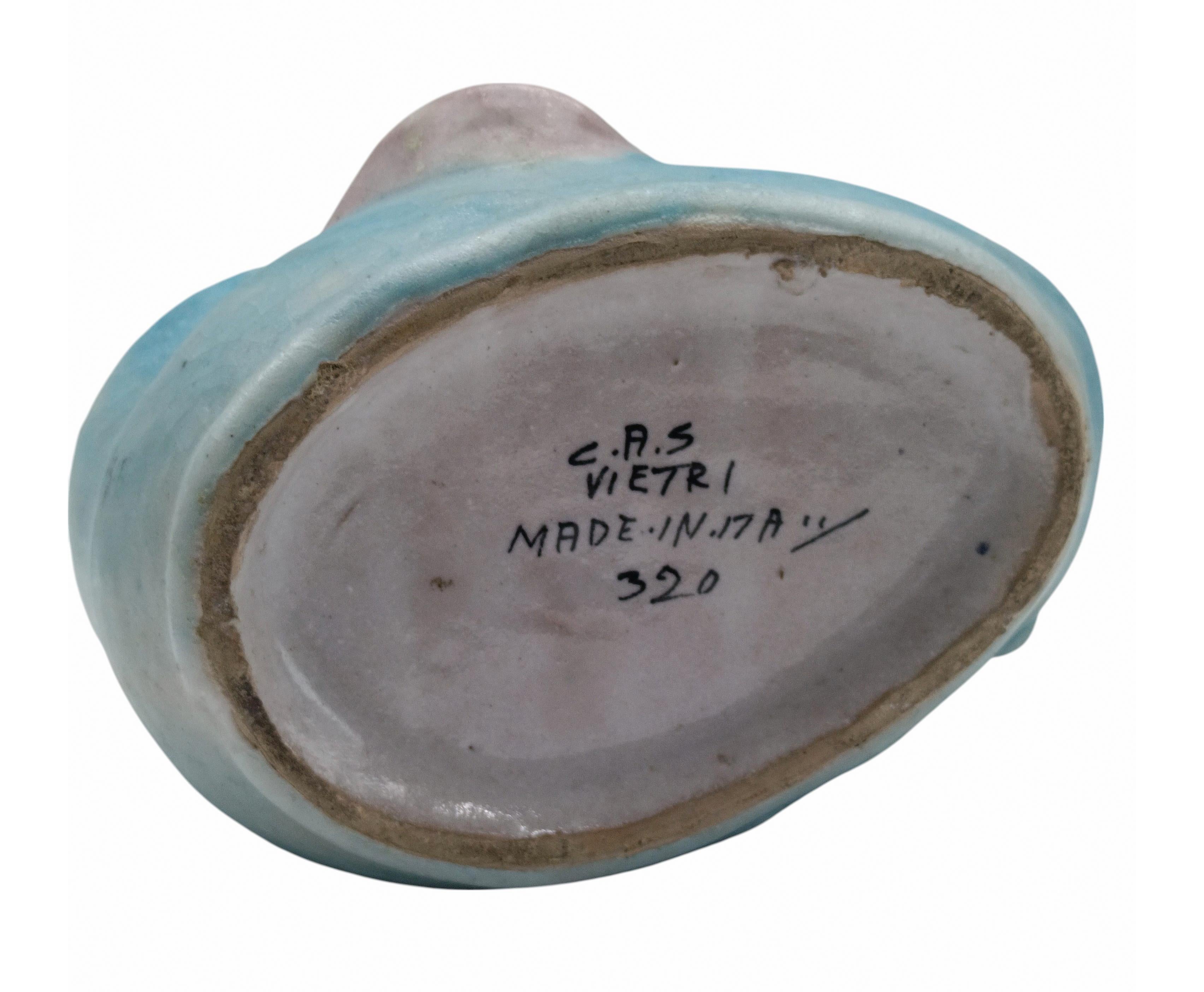 Mid-20th Century C.A.S.  Vietri Vaso Scultura 