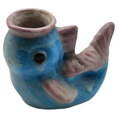 C.A.S.  Vietri Vaso Scultura "Pesce" in Terracotta, Italia 1950s