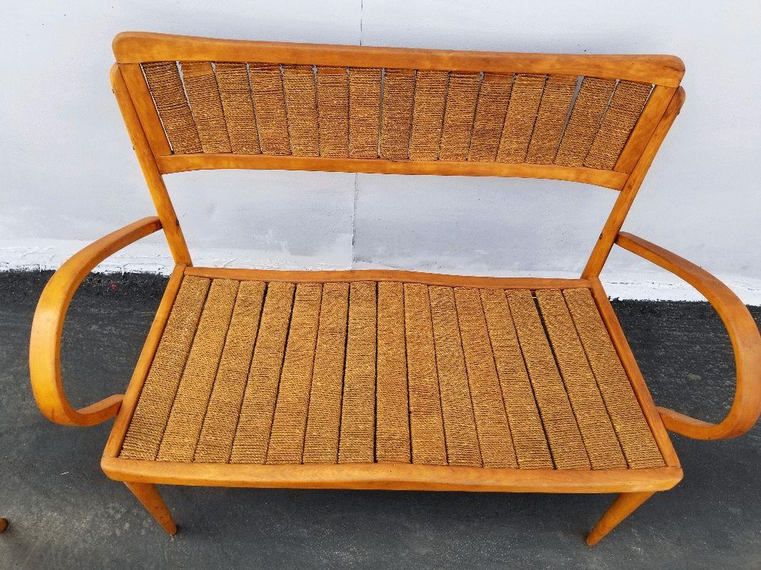Italian Bentwood Deco Set  by Casa Bella  In Good Condition For Sale In Los Angeles, CA