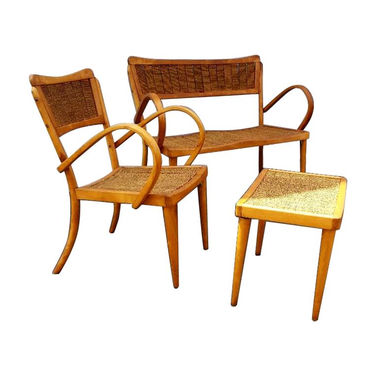 Italian Bentwood Deco Set  by Casa Bella  For Sale