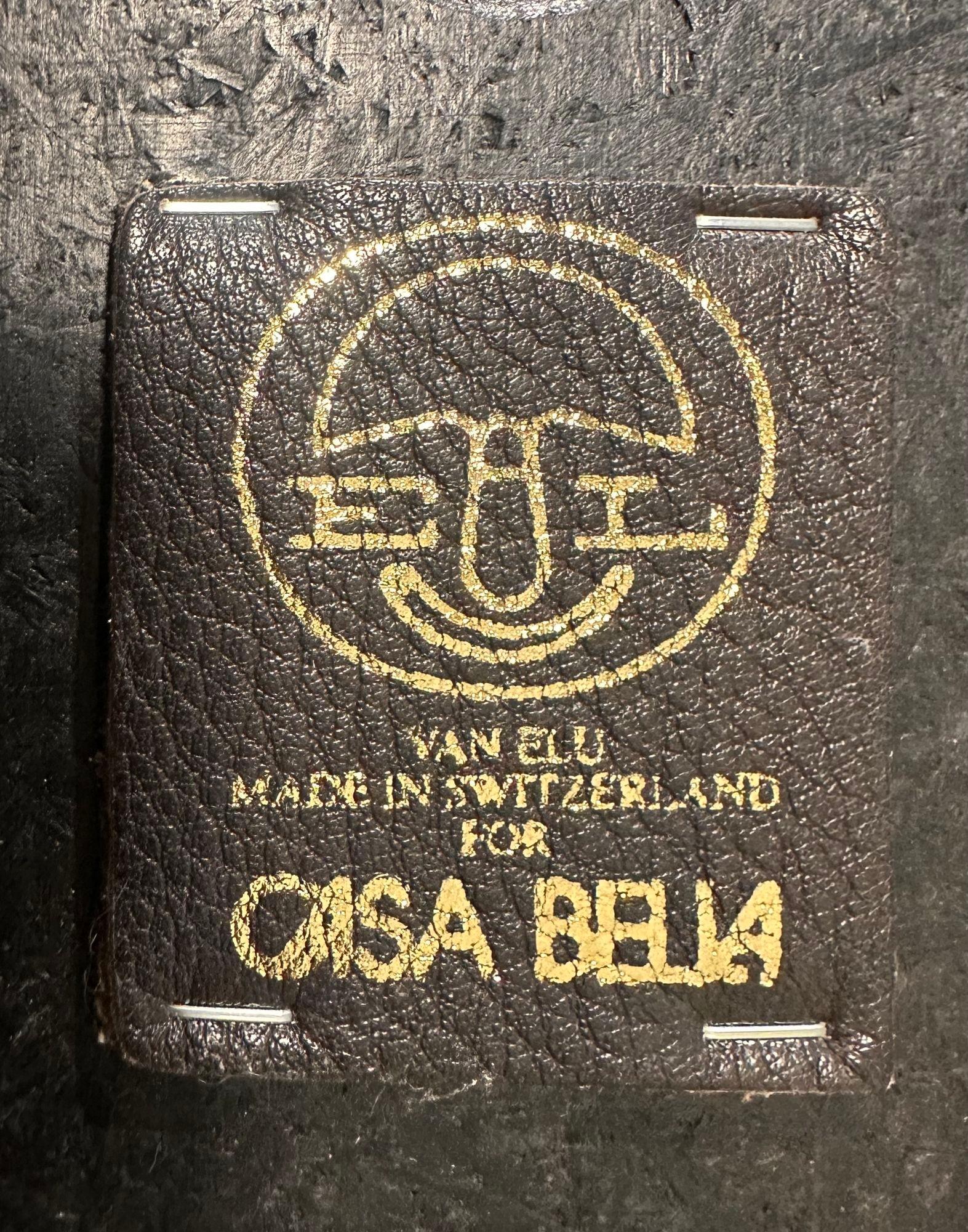 Canapé modulaire en cuir et daim plissé Casa Bella, 1983 en vente 1