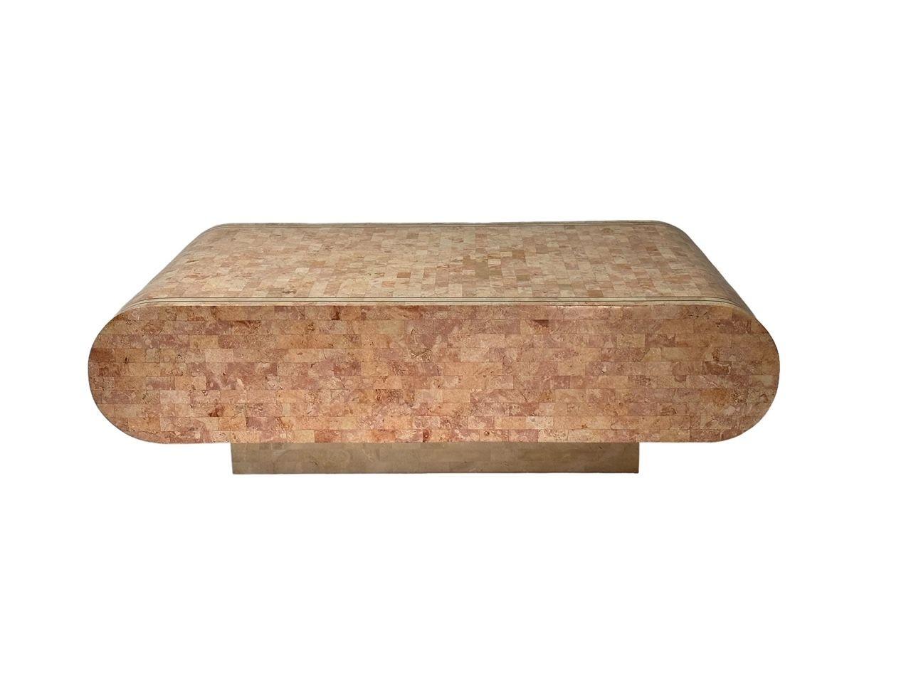 American Casa Bique Fossil Tessellated Stone Coffee Table, 1970