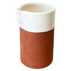 Casa Cubista Cylinder Rustic Handmade Terracotta Carafe, In Stock