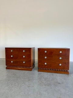 Casa Del Sol 3 Drawer Smallboy Dresser Pair by John Van Koert for Drexel c.1957