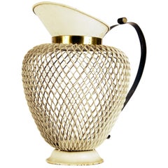 Vintage 'Casa E Giardino' Brass and Painted Iron Pitcher, circa 1938