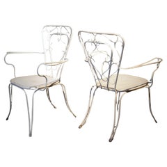 Retro Home and garden four chairs iron 1950s Gio Ponti style