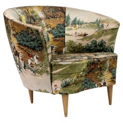 Deux des petits fauteuils italiens Casa e Giardino de style mi-siècle moderne, années 1950