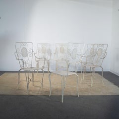 Casa E Giardino, Six White Painted Metal Chairs, 1942