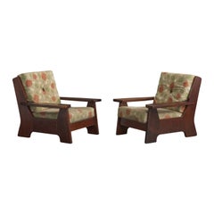 Casa Finland, chaises longues, Wood, tissu, Brésil, années 1960