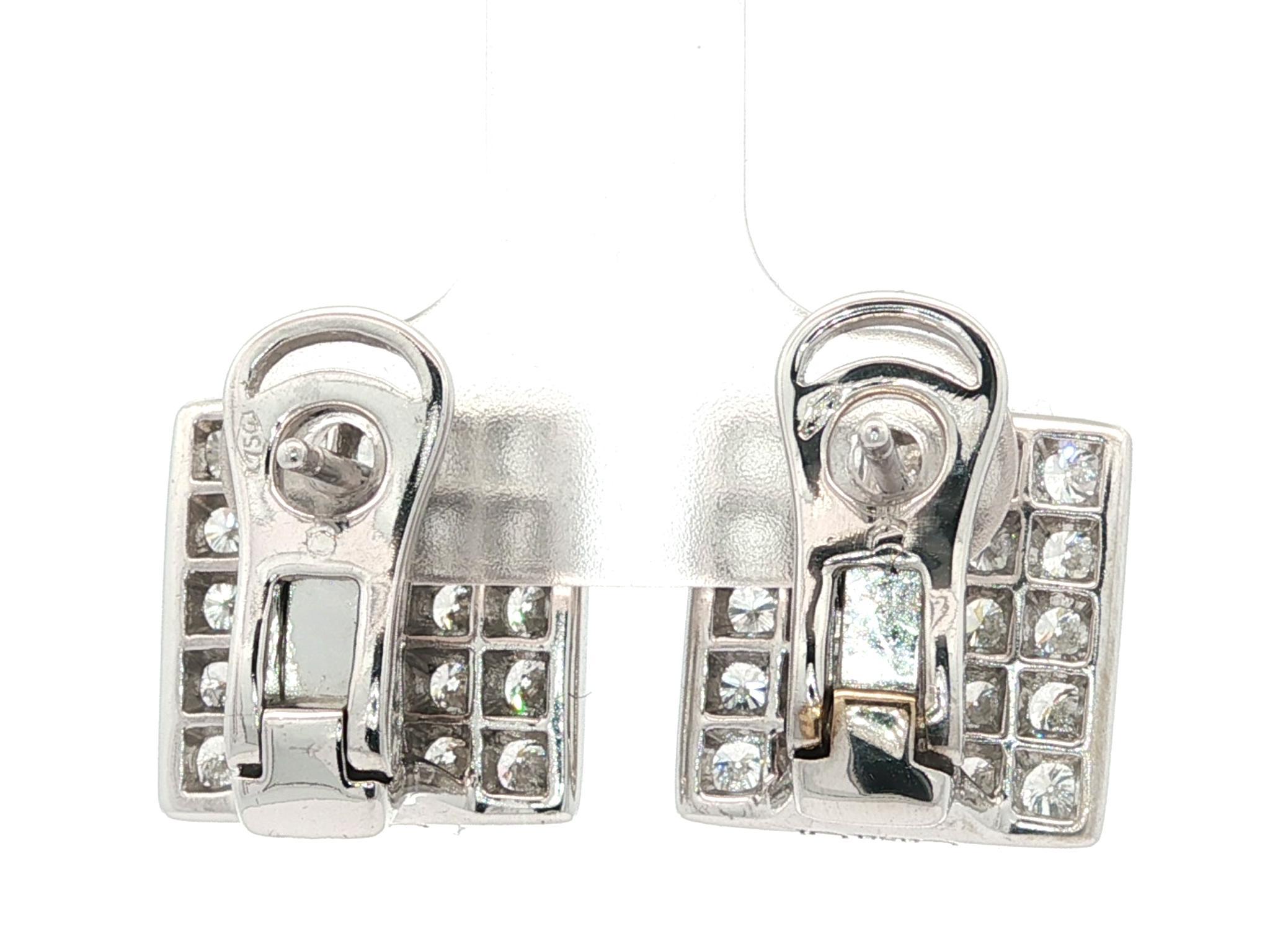 Casa Gi Orecchini a goccia quadrati in oro bianco 18k con diamante F VS Fiery da 3,10ctw in vendita 5