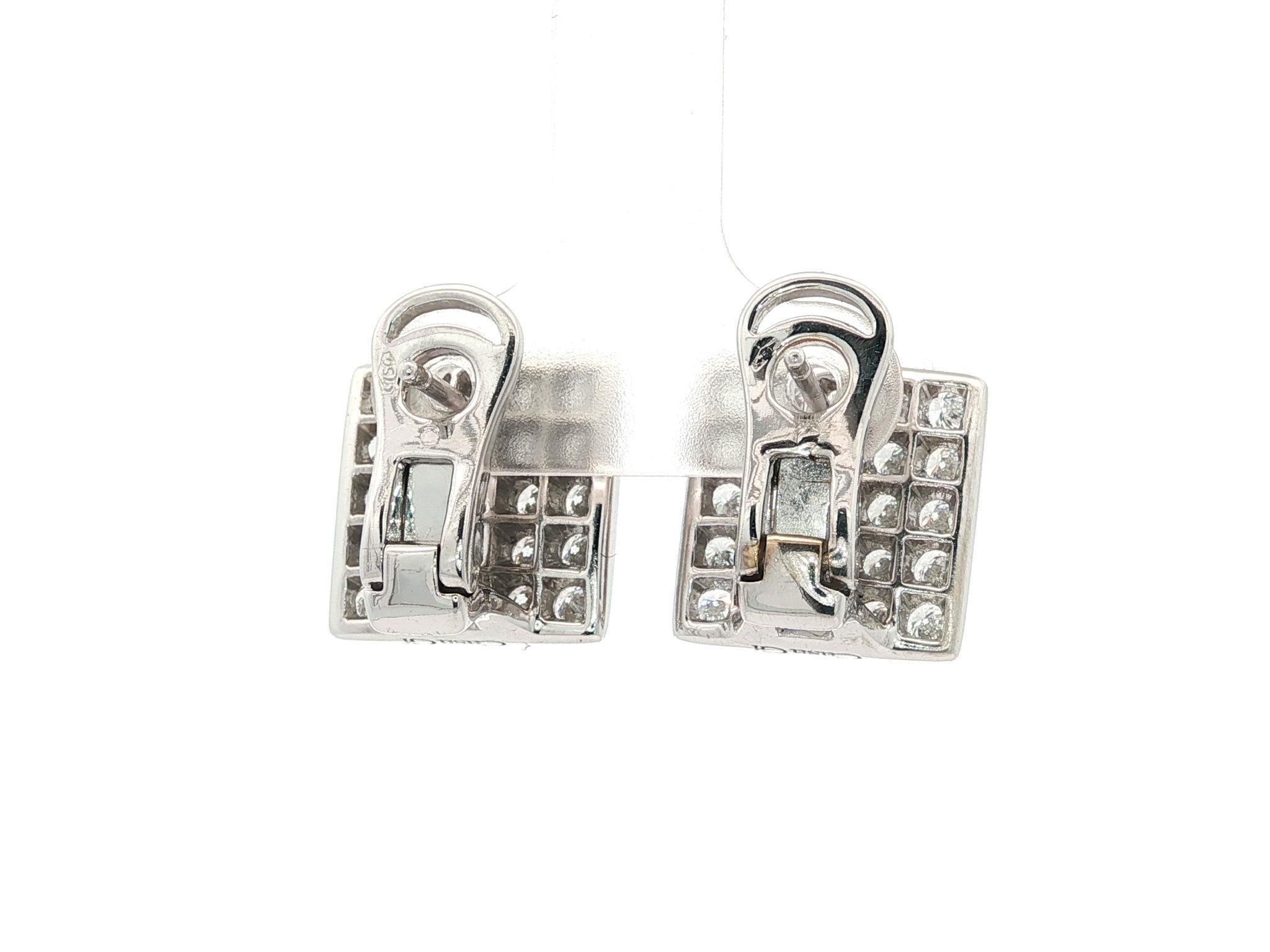 Casa Gi Orecchini a goccia quadrati in oro bianco 18k con diamante F VS Fiery da 3,10ctw in vendita 3