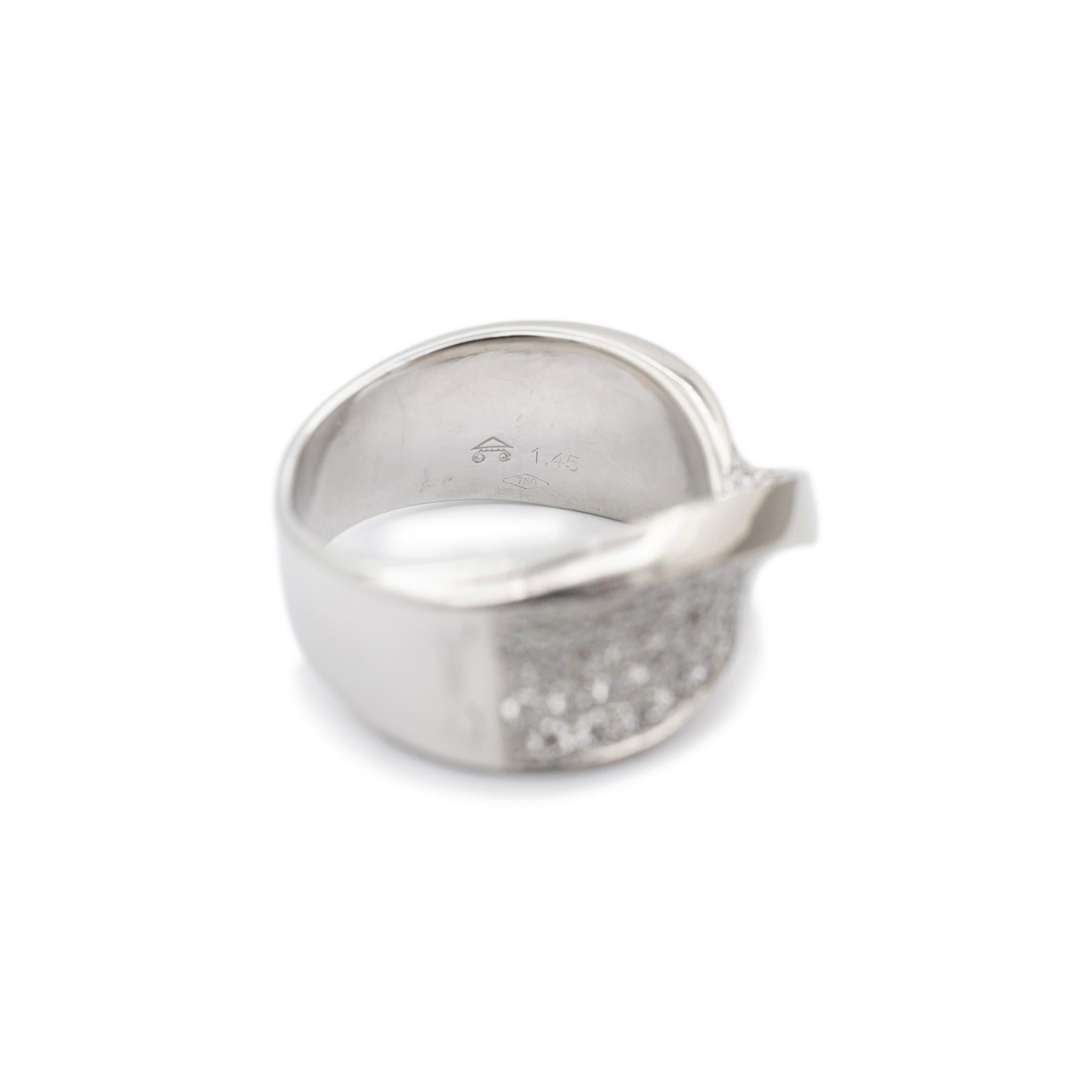 Casa Gi 18 Karat Weißgold Crossover-Diamant-Ring 1
