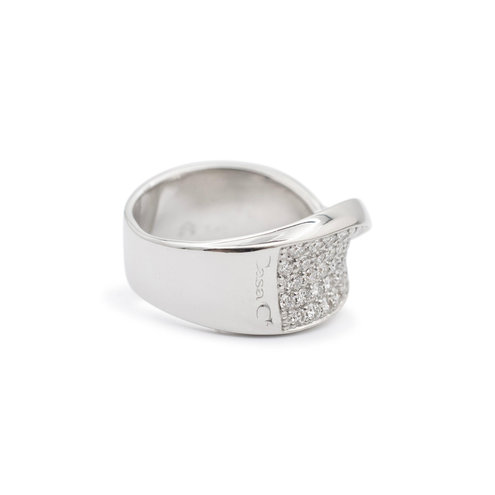 Casa Gi 18 Karat Weißgold Crossover-Diamant-Ring 2