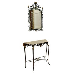 Ensemble console baroque Casa Padrino, table d'entrée avec miroir
