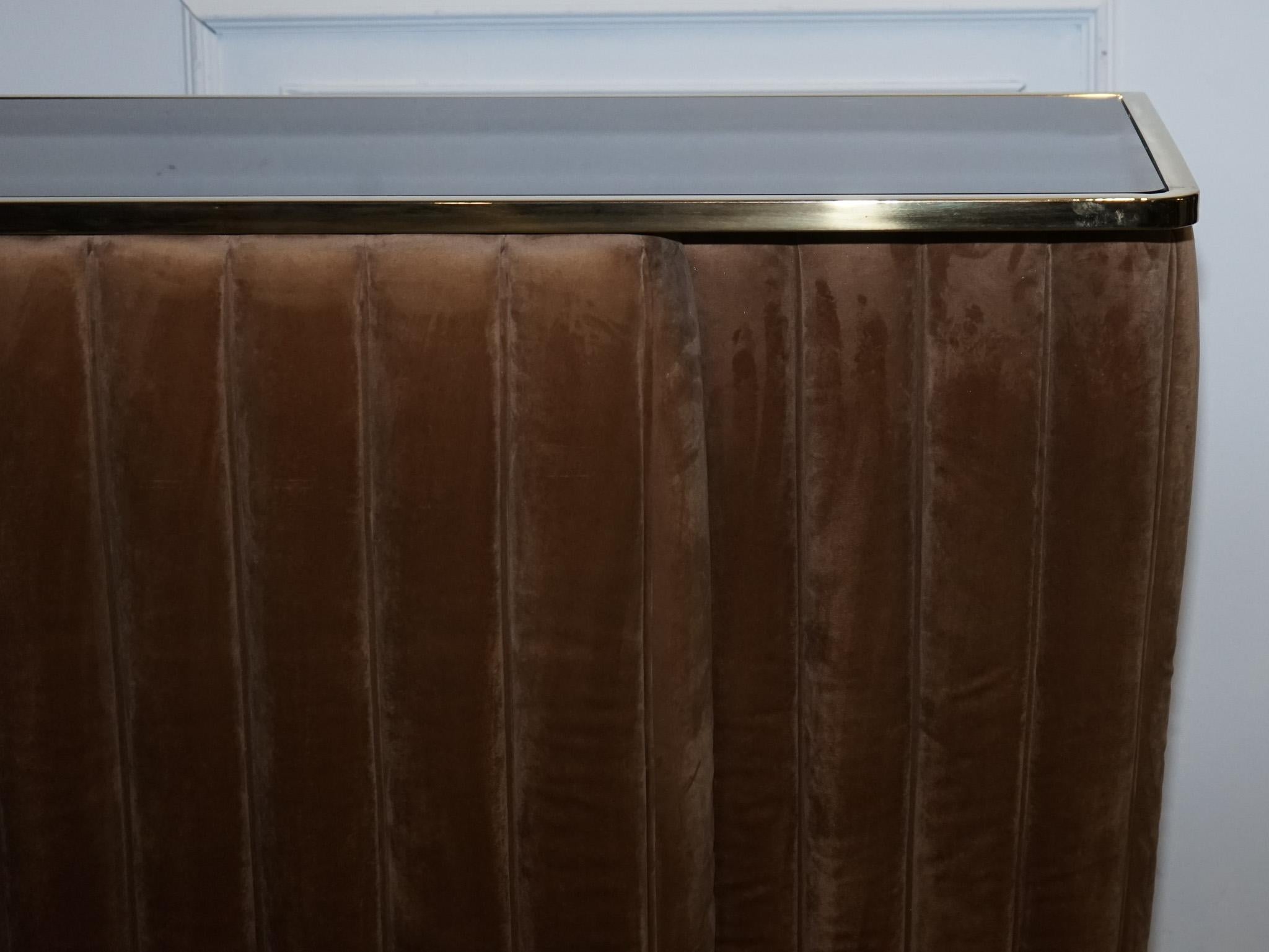 CASA PADRINO LUXURY VELVET MARRON Y ORO BAR CABiNET VIDRIO AHUMADO RRP 2500 8