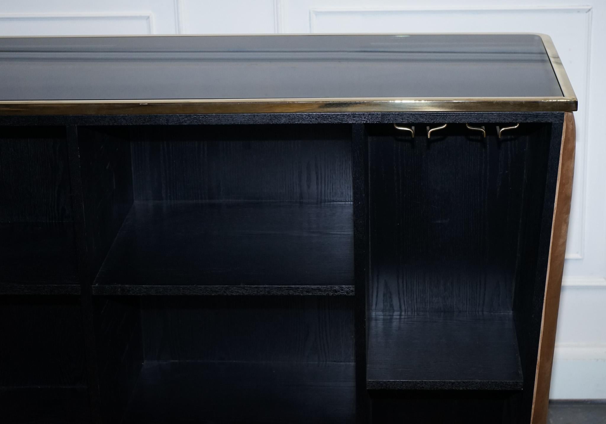 CASA PADRINO LUXURY VELVET MARRON Y ORO BAR CABiNET VIDRIO AHUMADO RRP 2500 1