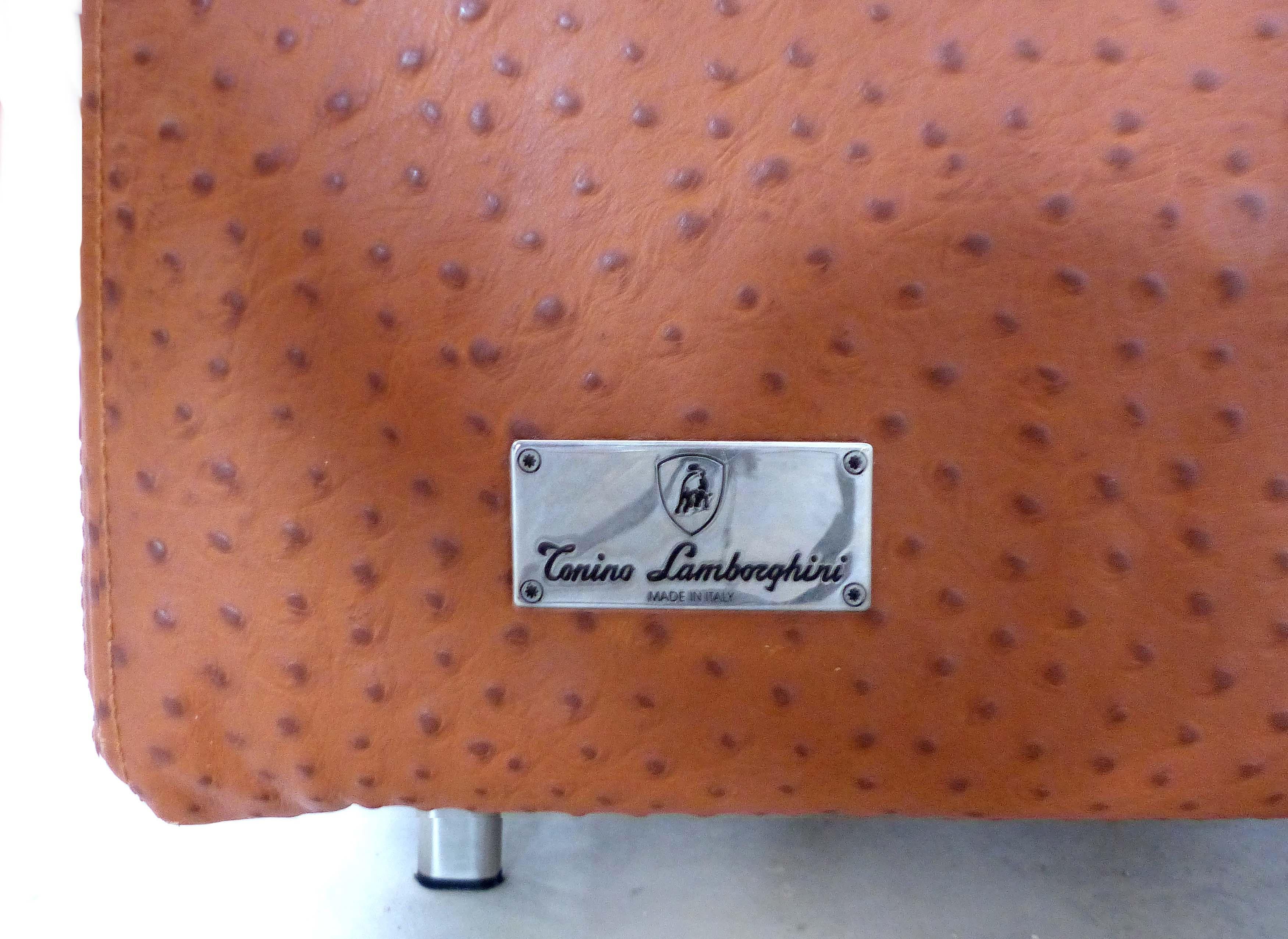 Casa Tonino Lamborghini Pilot Collection Sofa in Leather, Ostrich and Suede 5
