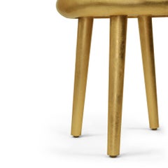 Casablanca Accent Table in Hand-Gilded Gold Leaf by Innova Luxuxy Group