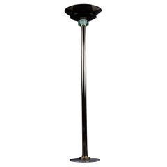 Casablanca Black and Green Glass Collar Saucer Dimming Torchiere Floor Lamp