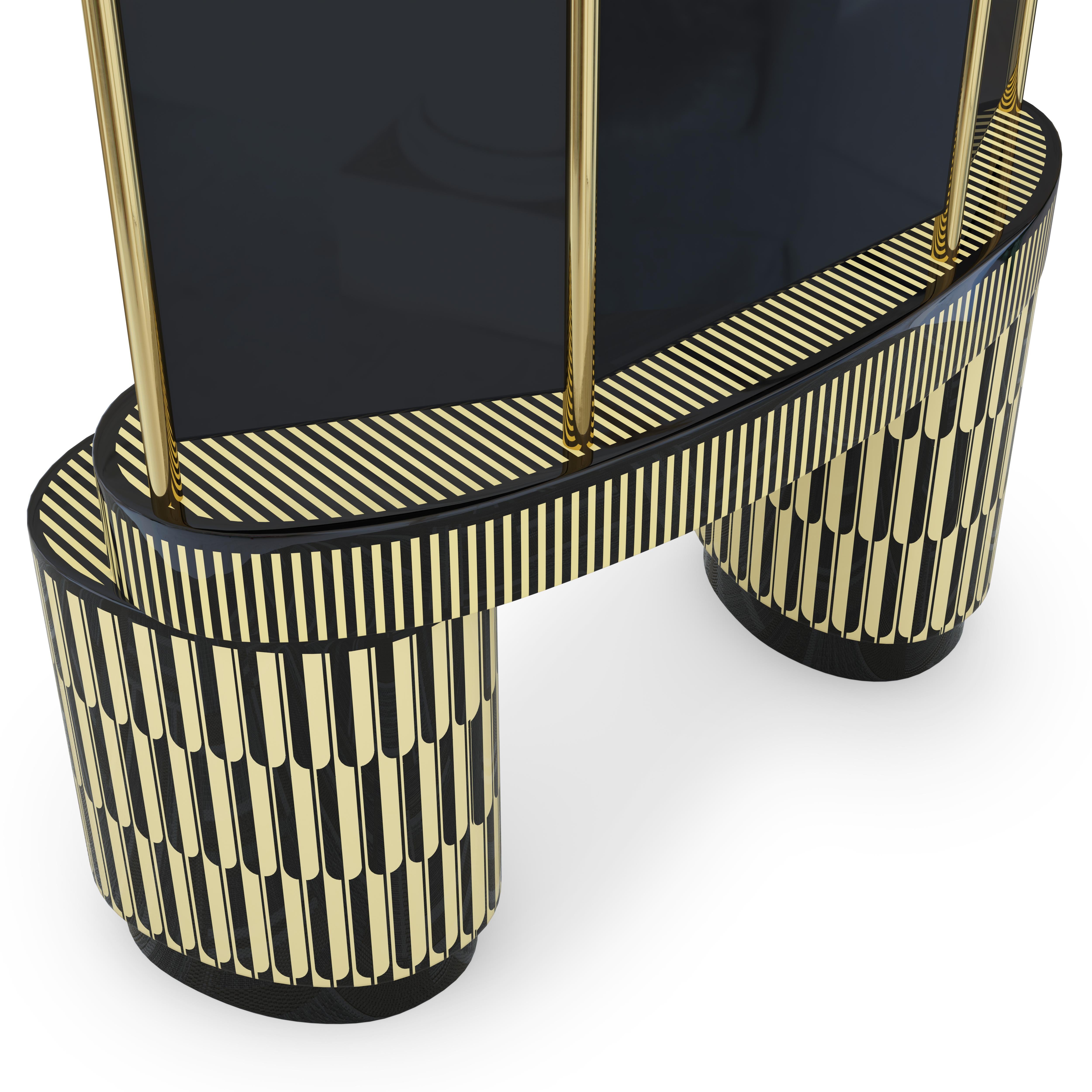Inlay Casablanca Black White Dressing/Vanity Table by Matteo Cibic For Sale