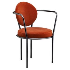 Casablanca Chair, Black Frame with Brick Fabric