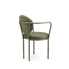 Casablanca Chair, Browned Frame with Moss Leather