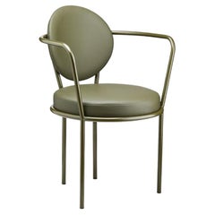 Casablanca Chair, Browned Frame with Moss Leather