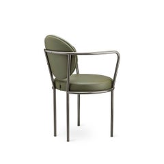 Casablanca Chair, Grey Frame with Moss Leather