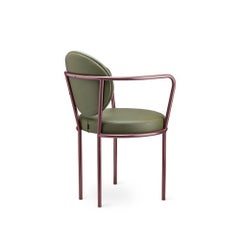 Casablanca Chair, Red Frame with Moss Leather