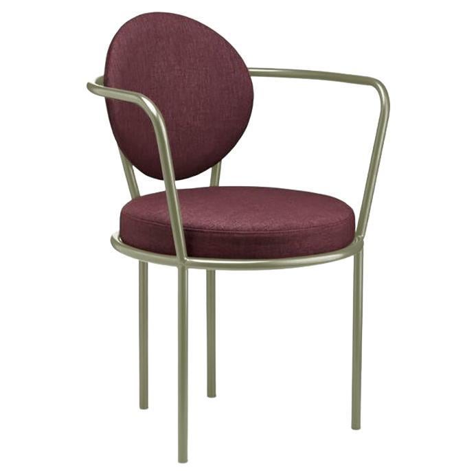 Casablanca Chair, Browned Frame with Plum Fabric