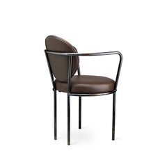 Casablanca Chair, Raw Frame with Dark Brown Leather