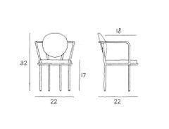 Casablanca Chair, Raw Frame with Quartz Fabric