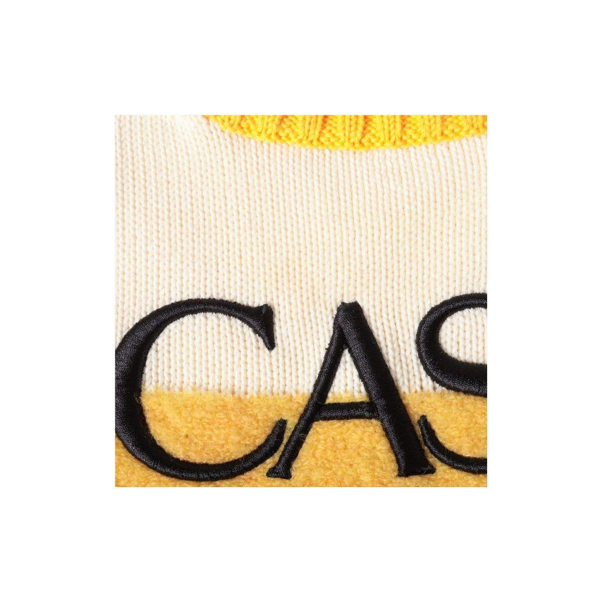Casablanca Logo Cotton Knit Sweater Ivory x Yellow For Sale 3