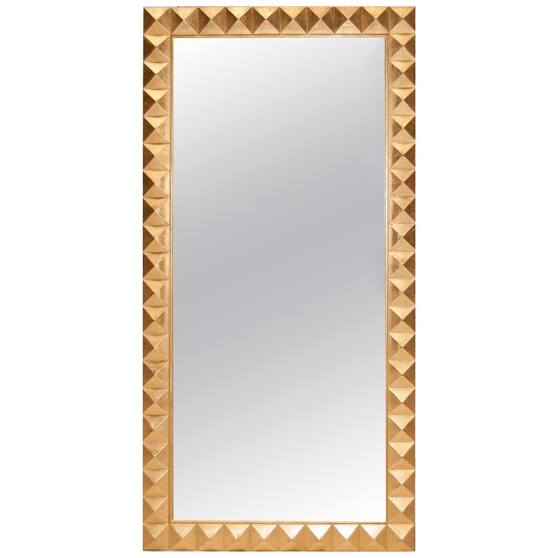 Casablanca Mirror in Gold Leaf by Innova Luxuxy Group For Sale