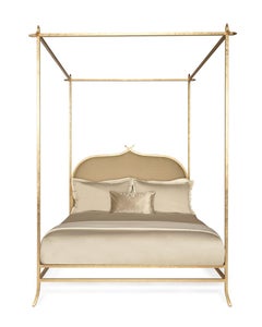 Casablanca Poster King Bed with Gold Leaf Frame by Innova Luxuxy Group