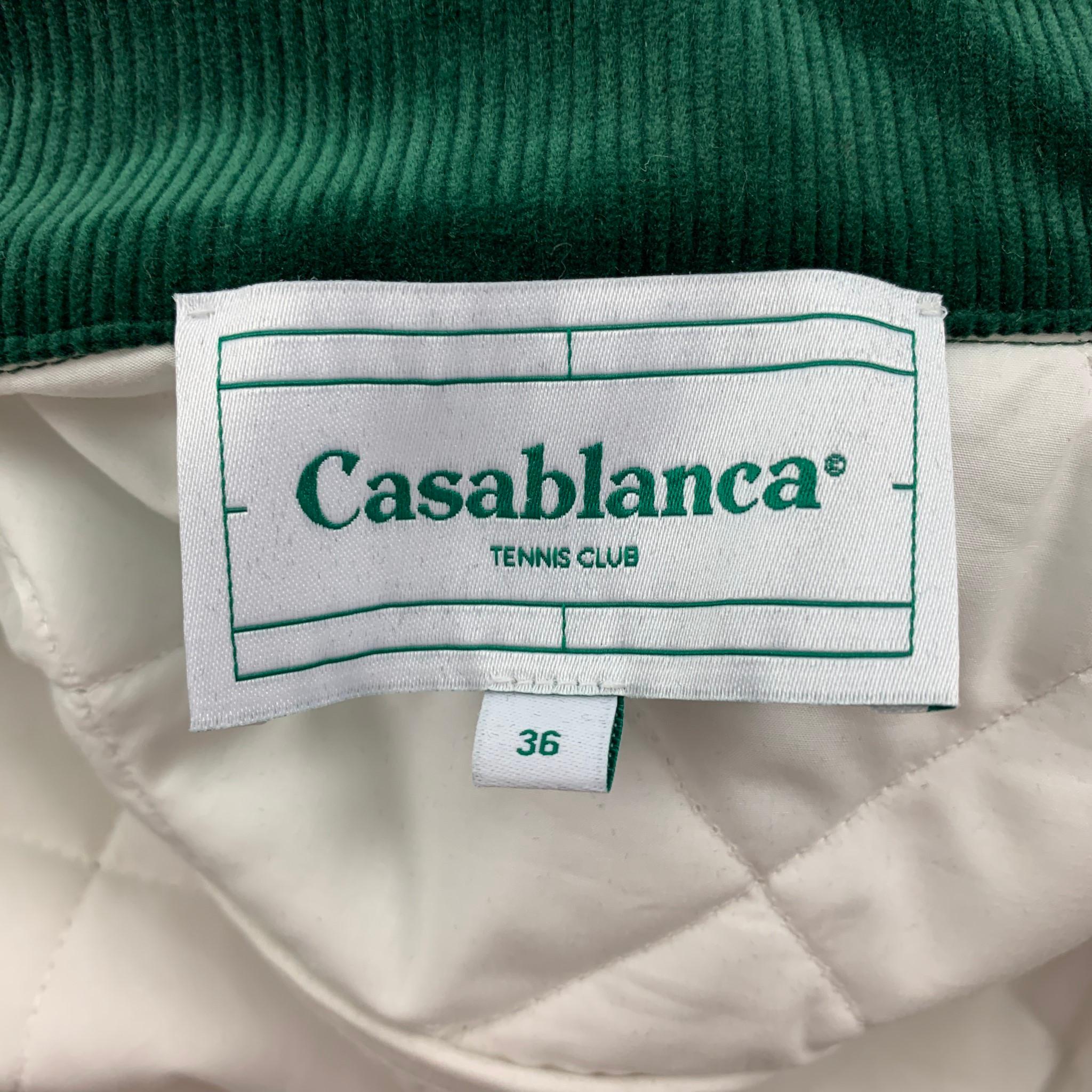 CASABLANCA Size XS Multi-Color Printed Satin Cropped Jacket 2