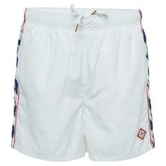 Casablanca White Printed Synthetic Track Shorts L