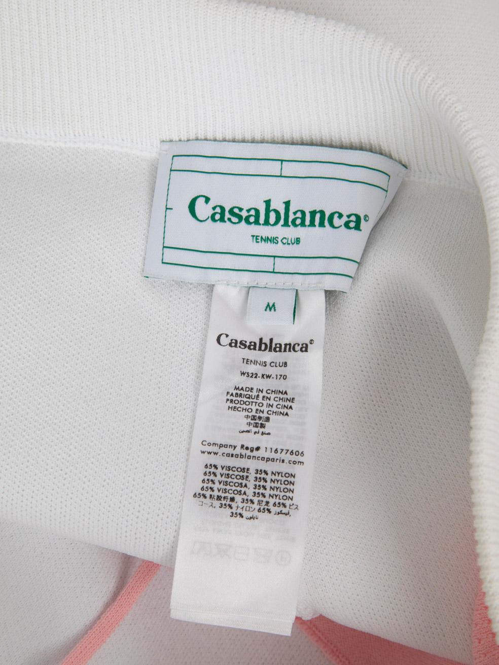 Casablanca Joggers bianchi con motivo ondulato taglia M. in vendita 4