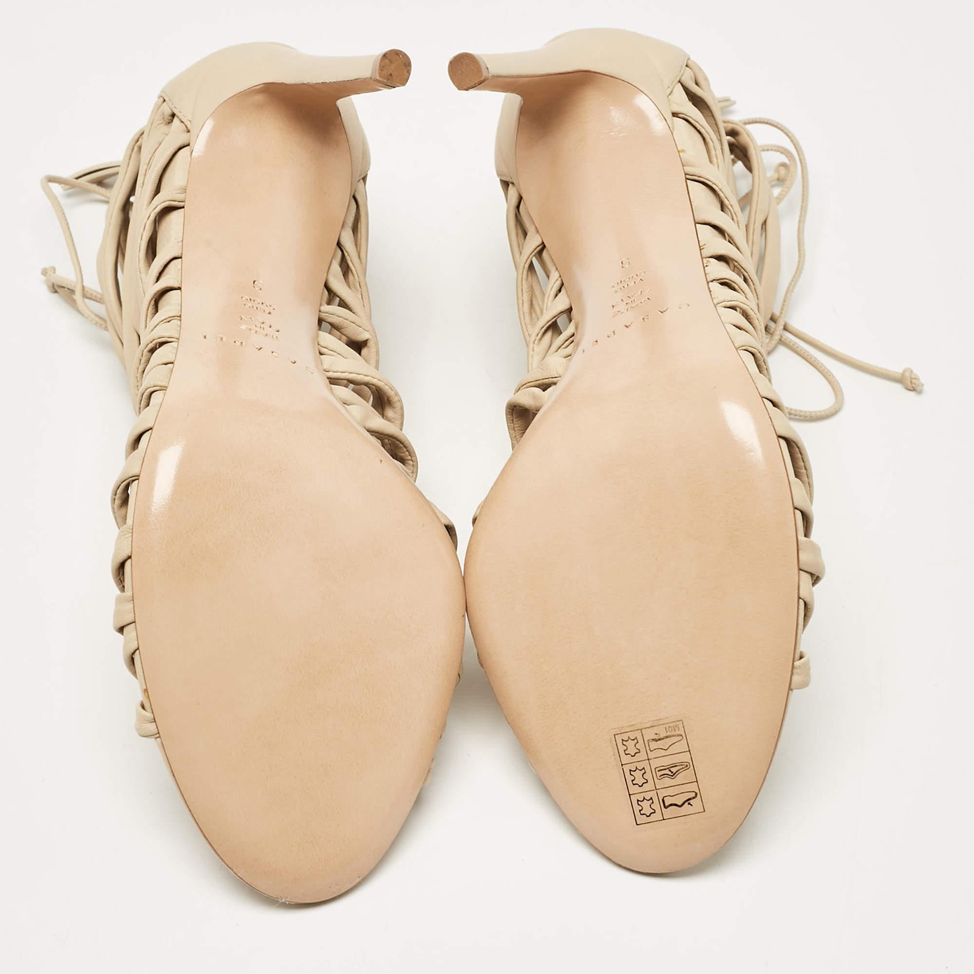 Casadei Sandali Valencia in pelle beige taglia 39 in vendita 1
