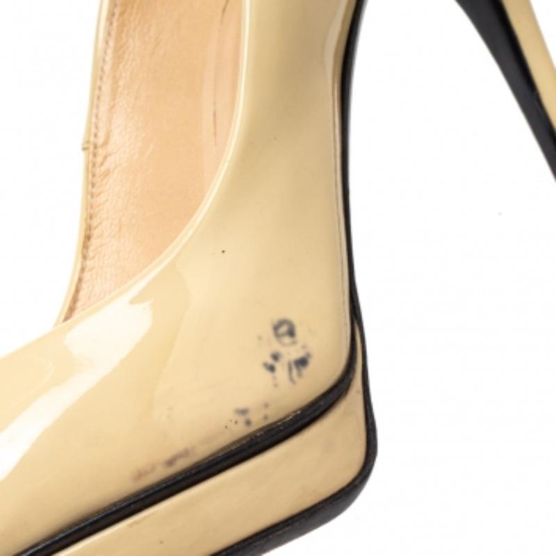 Casadei Beige Patent Leather Pumps Size 38 For Sale 4