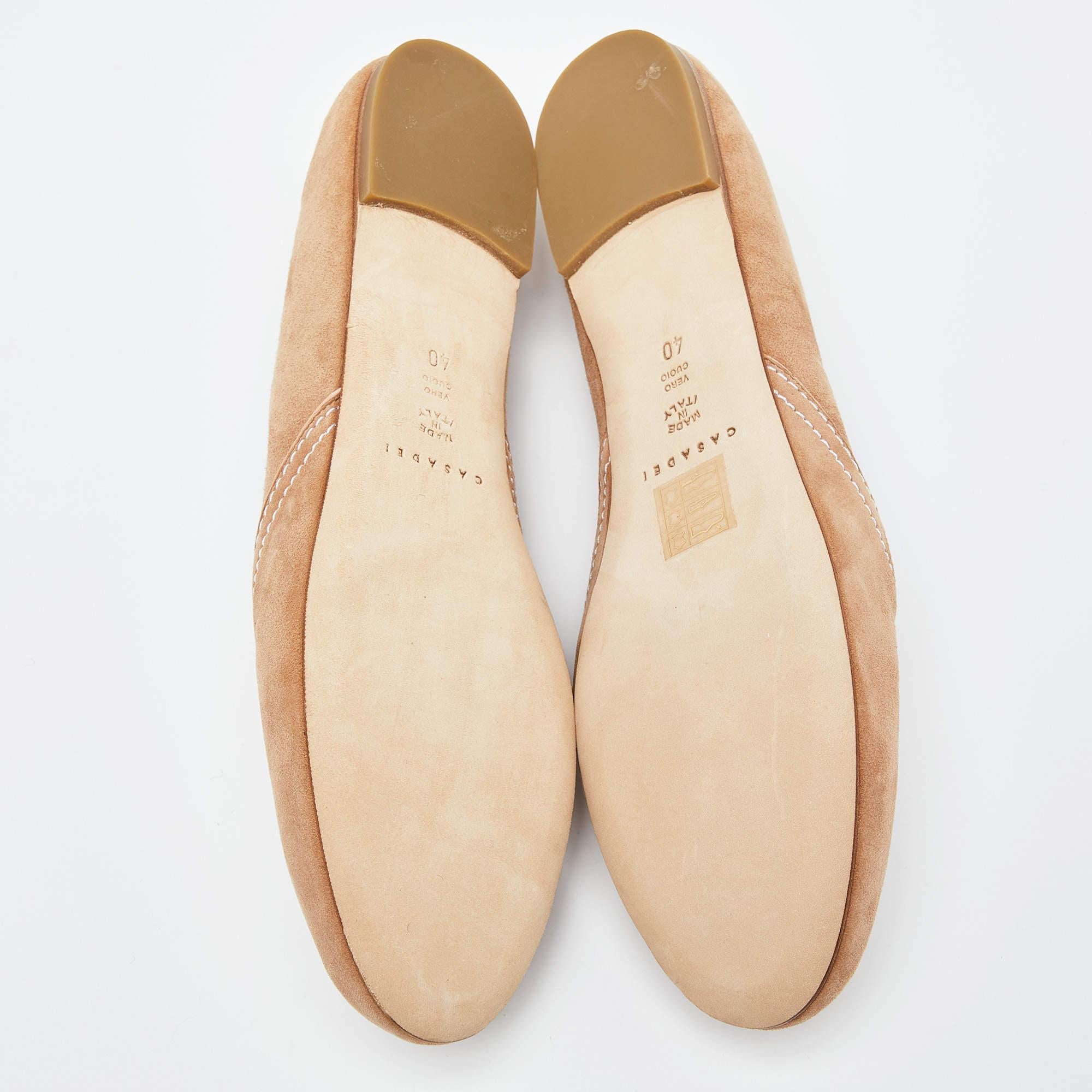 Casadei Beige Suede Smoking Slippers Size 40 For Sale 4