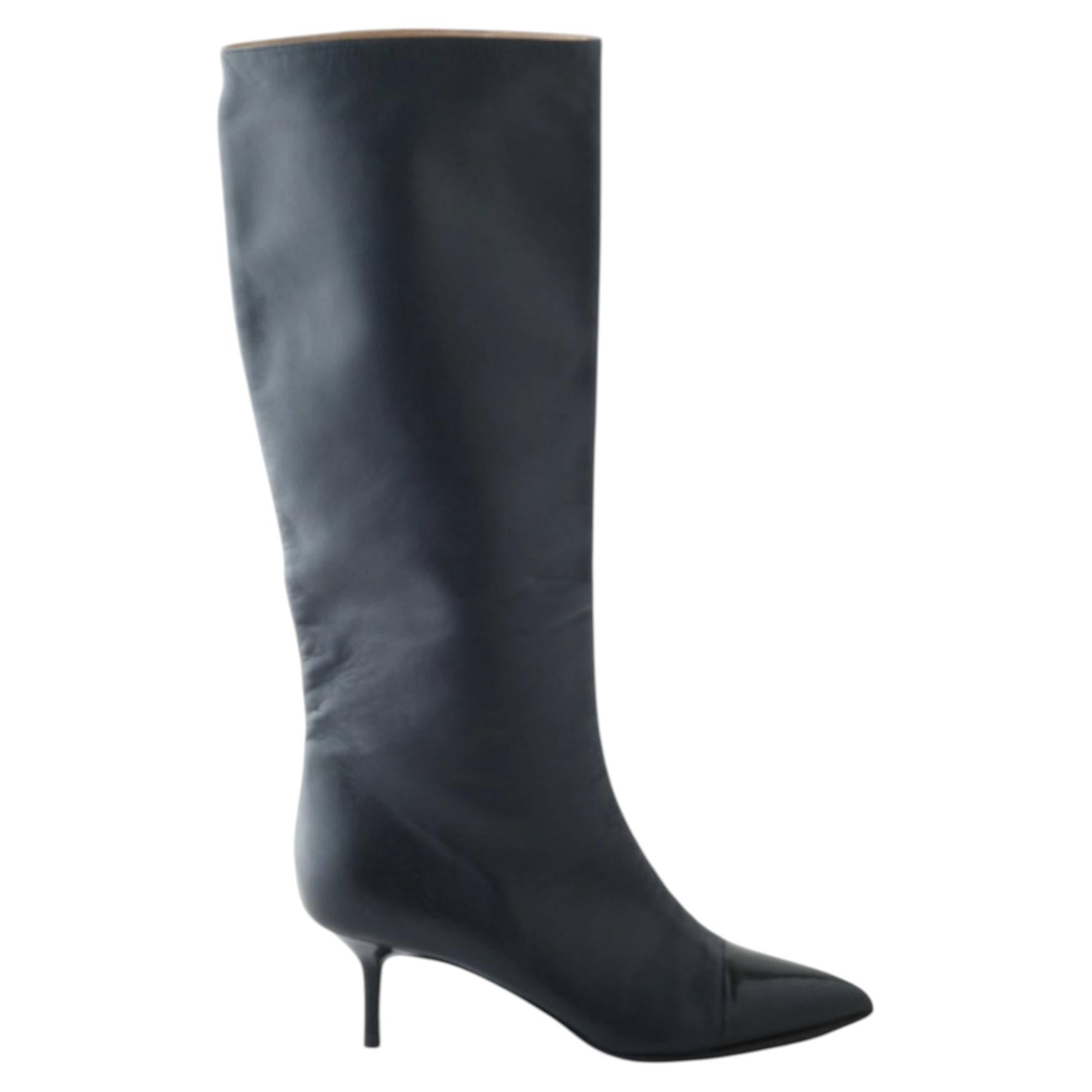 Casadei Botas de piel negra - '10s en venta