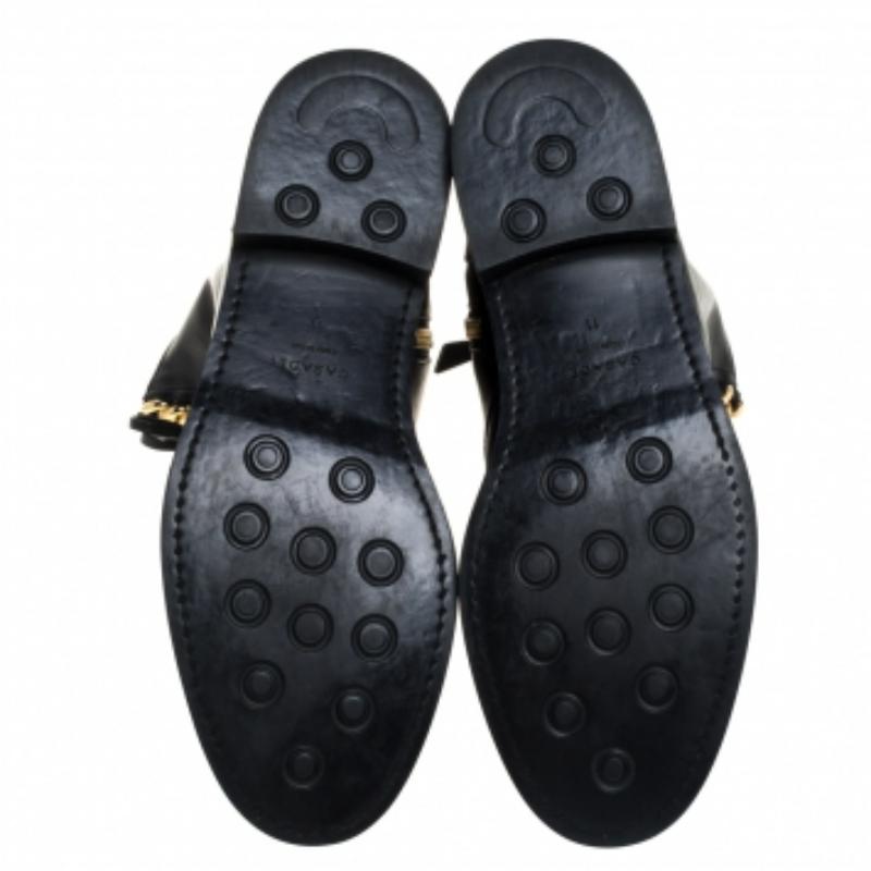 Casadei Black Leather 'City Rock' Ankle Boots Size 41 For Sale 1